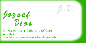 jozsef dios business card